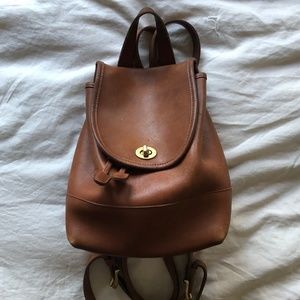 Authentic Vintage Coach Brown Mini Backpack 9960